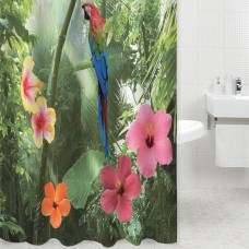 RTD-4111 : Tropical Forest Parrot Shower Curtain at Greenery, Knots and Things